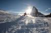 Traumpiste-Matterhorn-Skifahren-Sonnenuntergang