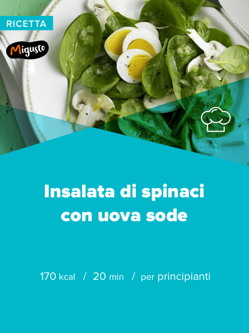 Insalata di spinaci con uova sode